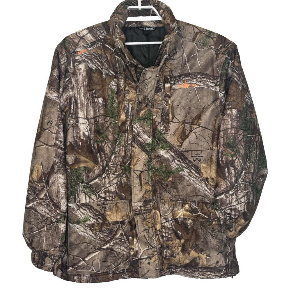 Habit Realtree Xtra Camouflage Hunting Cargo Coat‎ Scent Factor Mens Size Medium